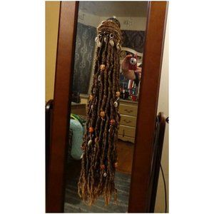 24 Inch Motorcycle Helmet Dreadlock Ponytail